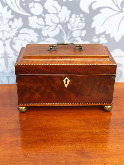 antique georgian wooden box with metal legs|Georgian Wood Box .